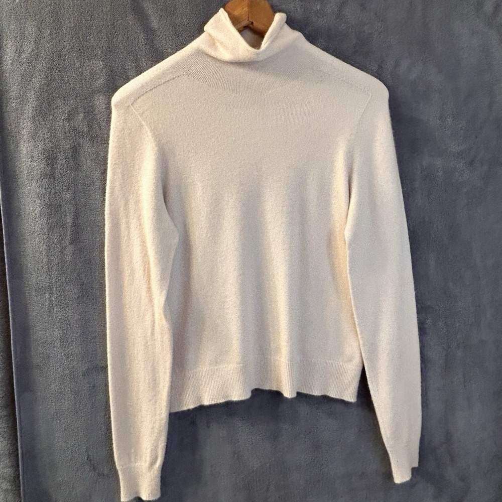 TRUTH By Republic Ivory Women's Long Sleeve Soft Funnel Neck Sweater~Small